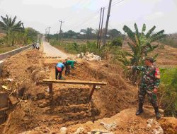 Lanjutkan Program Asta Cita Prabowo Menyentuh Desa, Jembatan Beton Dibangun Kodim 0509 Hubungkan Warga Cibarusah